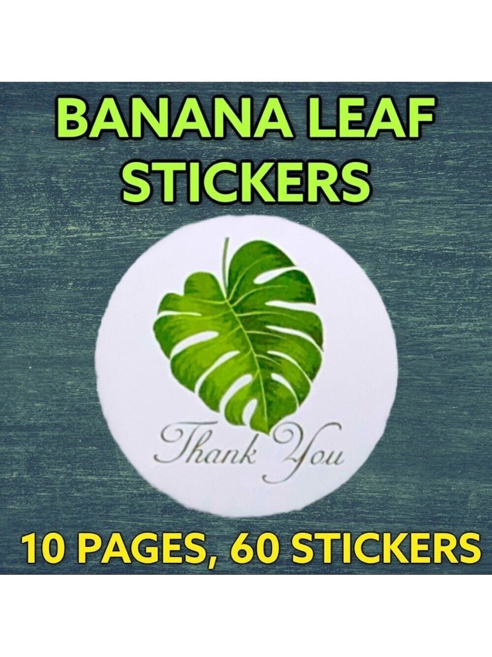 120 2.5” Banana Leaves Stickers PRICE IS FIRM - Picture 2 of 6